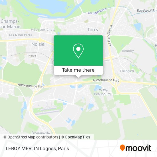 LEROY MERLIN Lognes map