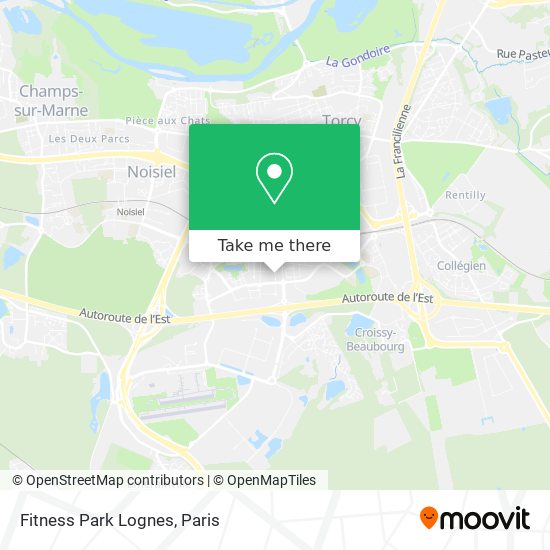 Mapa Fitness Park Lognes