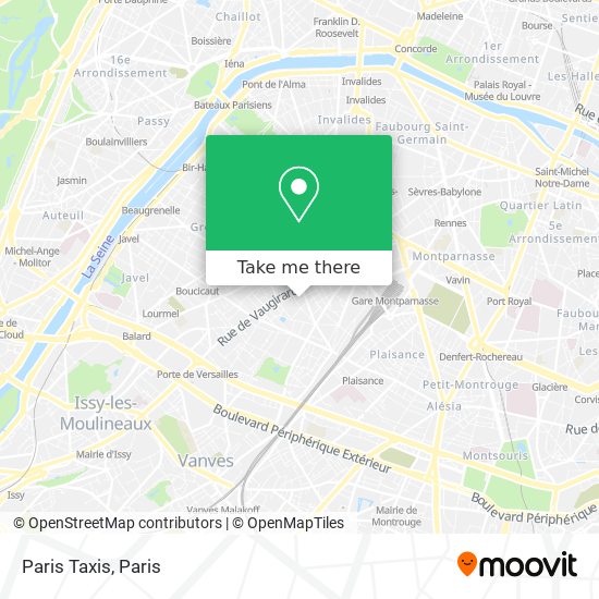 Paris Taxis map