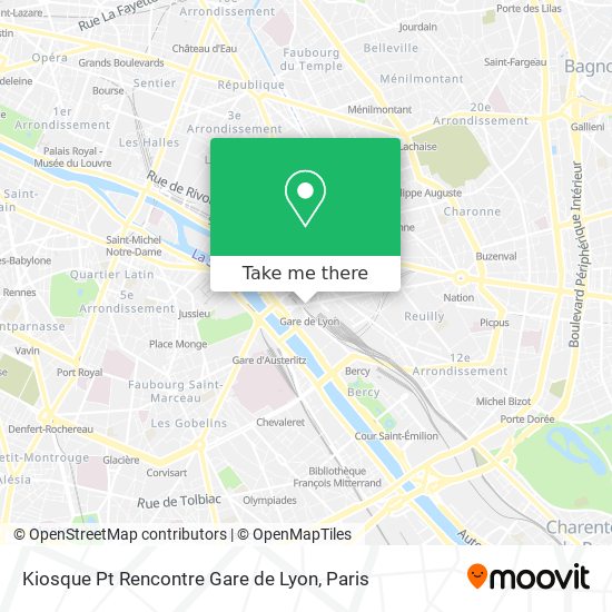 Kiosque Pt Rencontre Gare de Lyon map