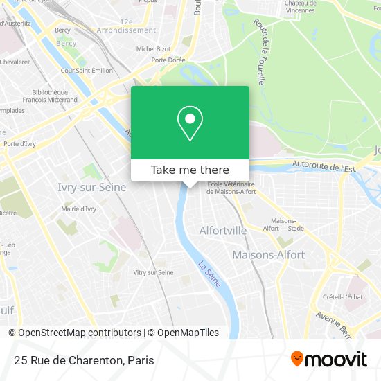 Mapa 25 Rue de Charenton