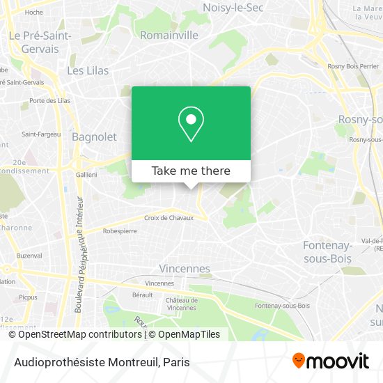 Audioprothésiste Montreuil map