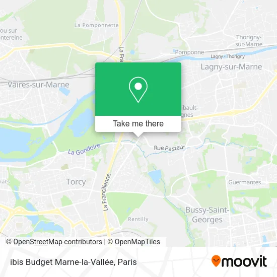 ibis Budget Marne-la-Vallée map