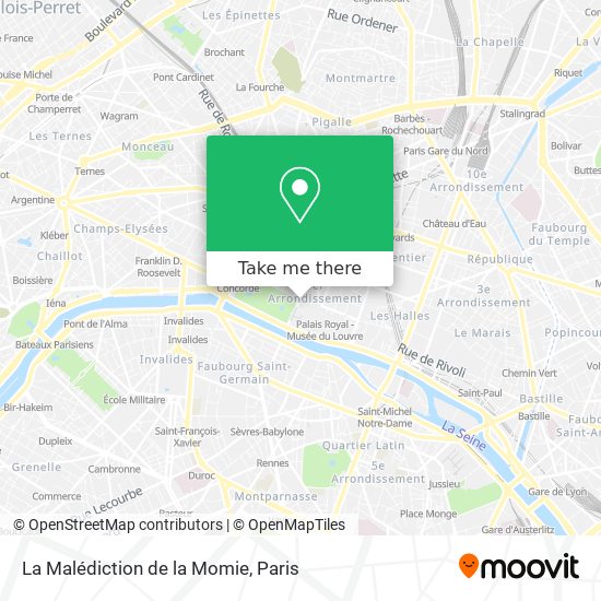 La Malédiction de la Momie map