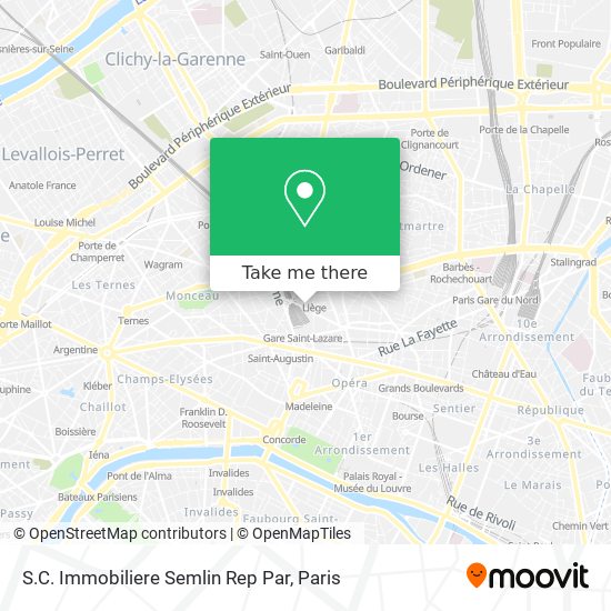 S.C. Immobiliere Semlin Rep Par map