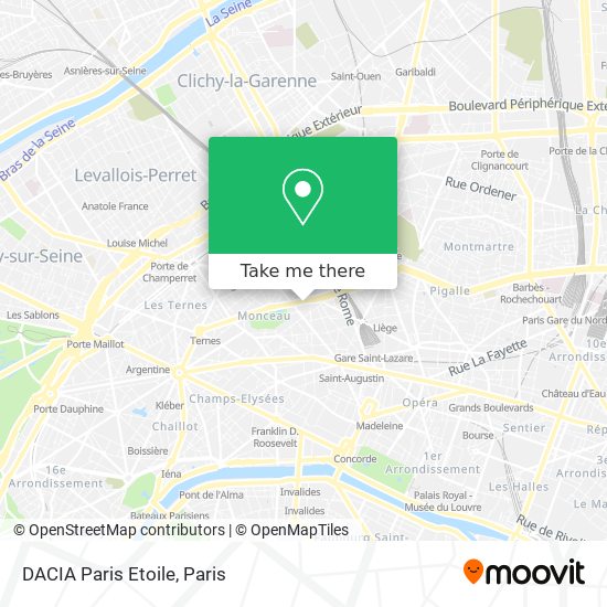 DACIA Paris Etoile map