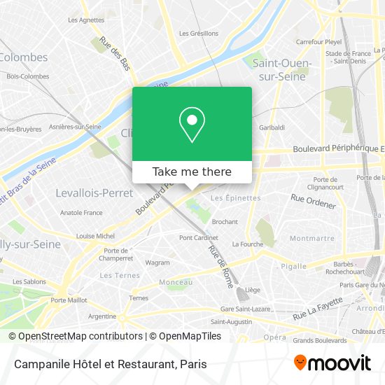Mapa Campanile Hôtel et Restaurant