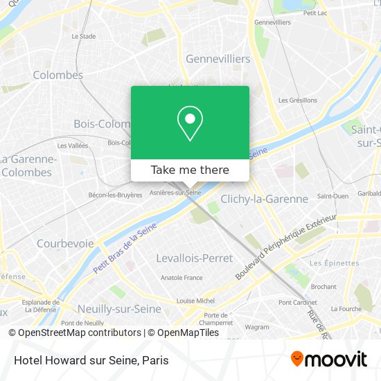 Hotel Howard sur Seine map