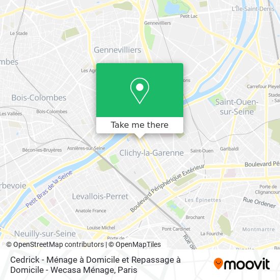 Cedrick - Ménage à Domicile et Repassage à Domicile - Wecasa Ménage map