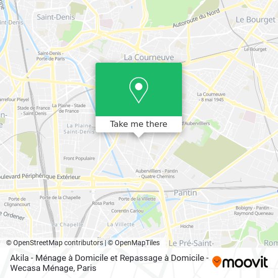 Mapa Akila - Ménage à Domicile et Repassage à Domicile - Wecasa Ménage