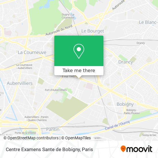 Centre Examens Sante de Bobigny map