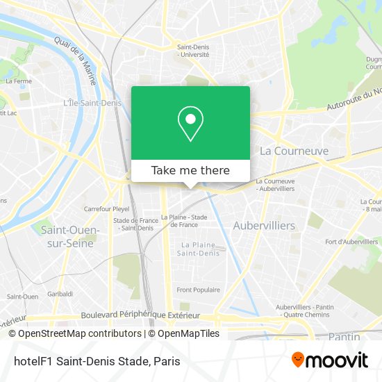 hotelF1 Saint-Denis Stade map