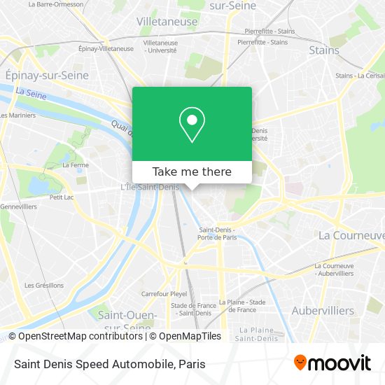 Mapa Saint Denis Speed Automobile