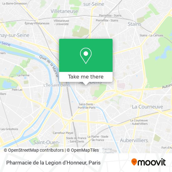 Mapa Pharmacie de la Legion d'Honneur