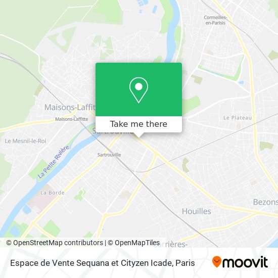 Espace de Vente Sequana et Cityzen Icade map