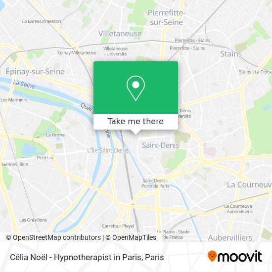 Célia Noël - Hypnotherapist in Paris map