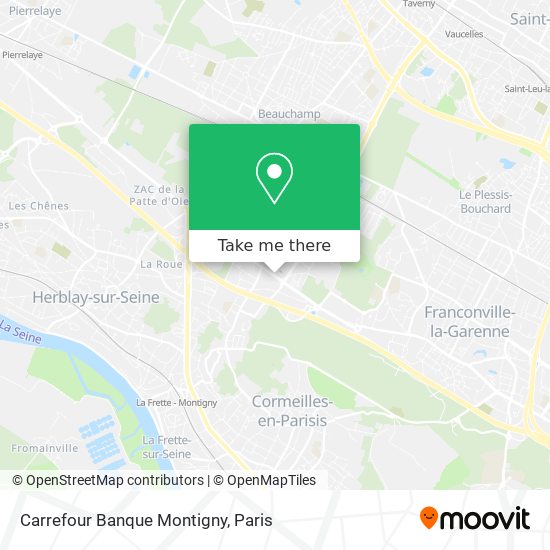 Mapa Carrefour Banque Montigny