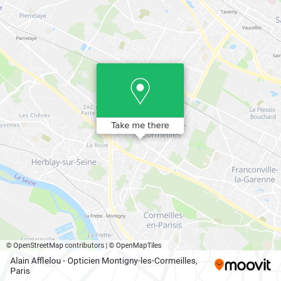 Mapa Alain Afflelou - Opticien Montigny-les-Cormeilles