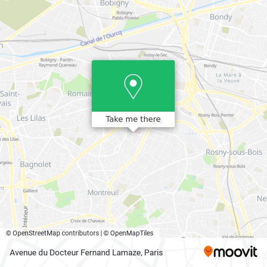 Mapa Avenue du Docteur Fernand Lamaze