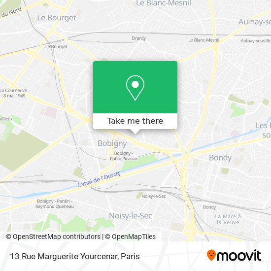 Mapa 13 Rue Marguerite Yourcenar