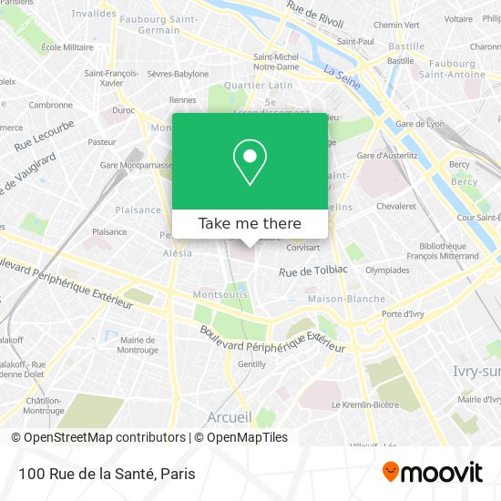 100 Rue de la Santé map