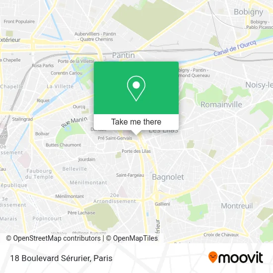 18 Boulevard Sérurier map