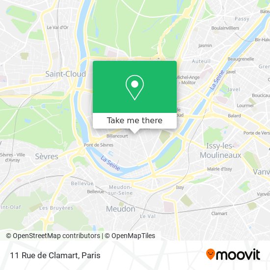 Mapa 11 Rue de Clamart