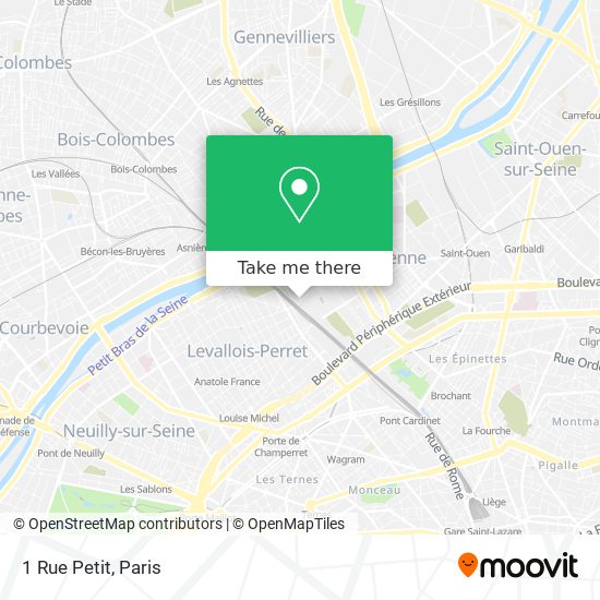 Mapa 1 Rue Petit