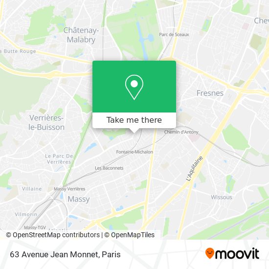 Mapa 63 Avenue Jean Monnet