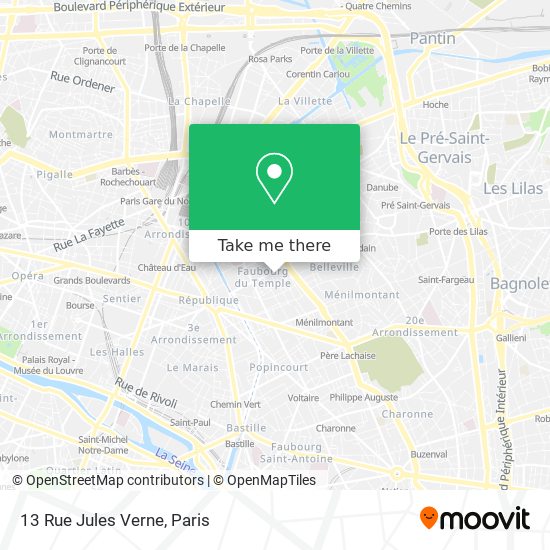 Mapa 13 Rue Jules Verne