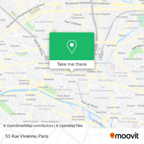 Mapa 53 Rue Vivienne
