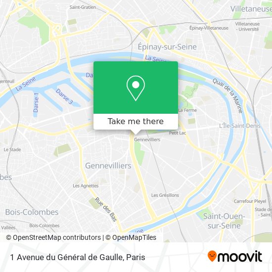 Mapa 1 Avenue du Général de Gaulle