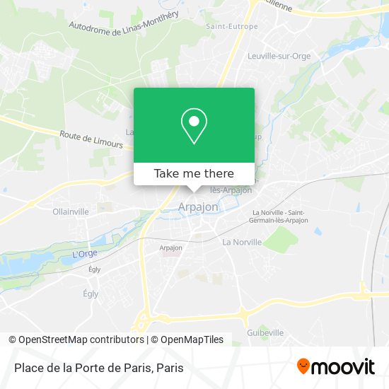 Mapa Place de la Porte de Paris