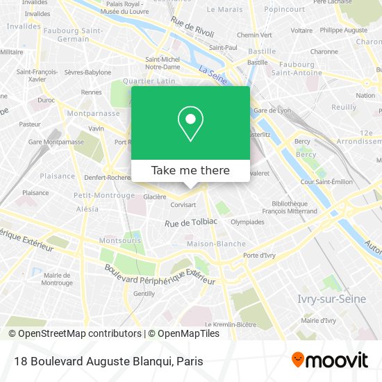 Mapa 18 Boulevard Auguste Blanqui