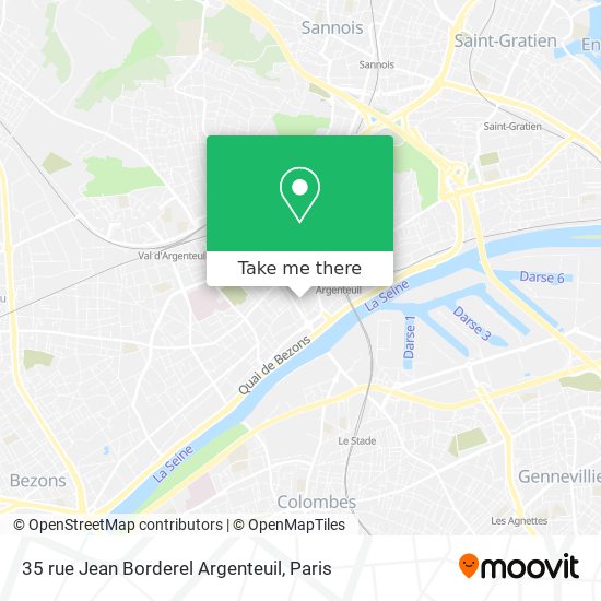 Mapa 35 rue Jean Borderel Argenteuil