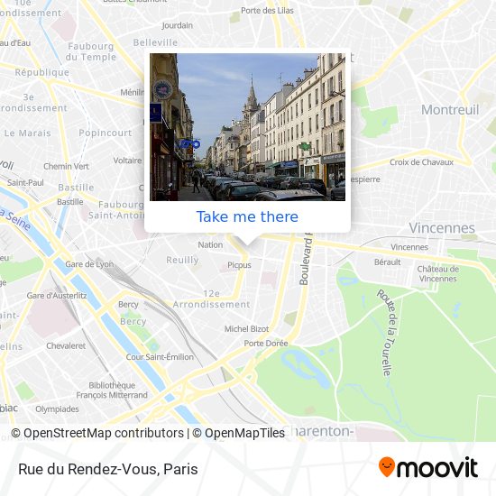 Mapa Rue du Rendez-Vous