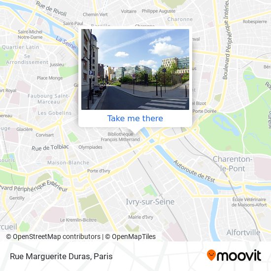 Mapa Rue Marguerite Duras
