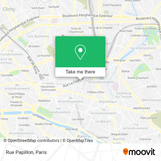 Mapa Rue Papillon