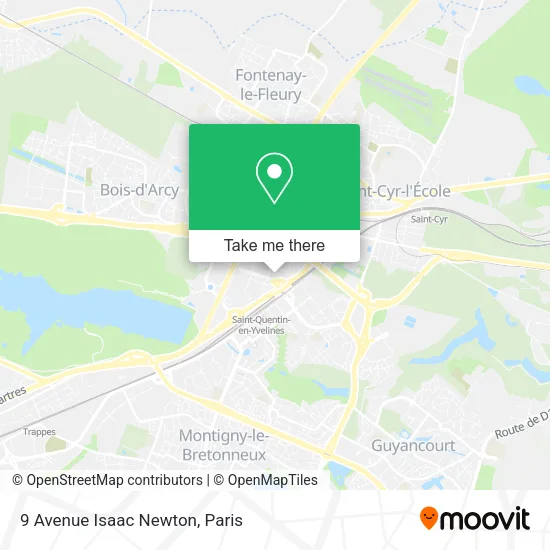 9 Avenue Isaac Newton map