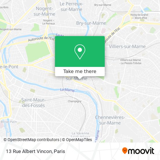 Mapa 13 Rue Albert Vincon