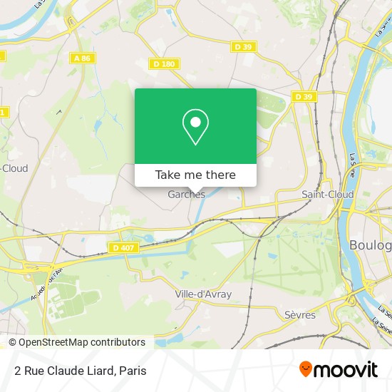 Mapa 2 Rue Claude Liard