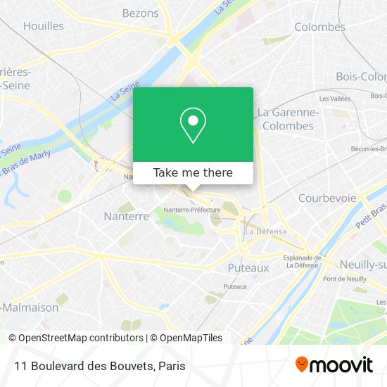 Mapa 11 Boulevard des Bouvets