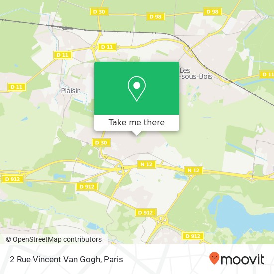 Mapa 2 Rue Vincent Van Gogh