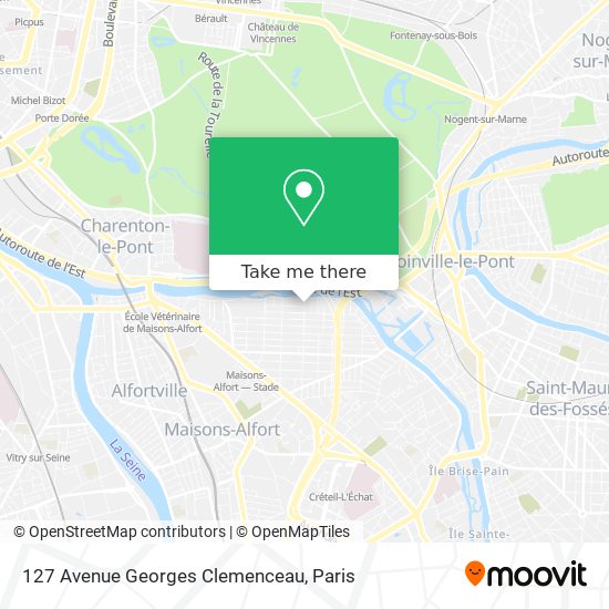 Mapa 127 Avenue Georges Clemenceau