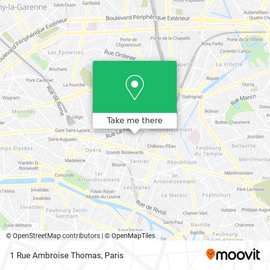 Mapa 1 Rue Ambroise Thomas