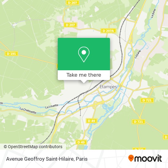 Mapa Avenue Geoffroy Saint-Hilaire