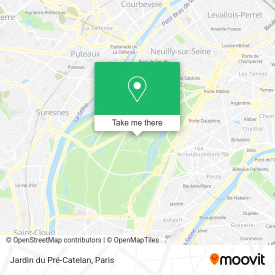 Jardin du Pré-Catelan map