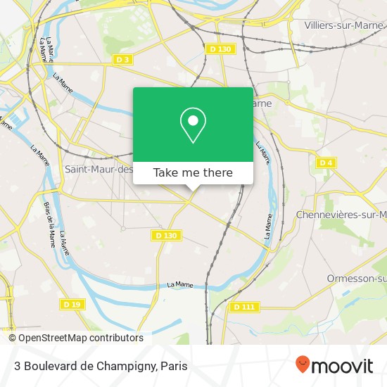 Mapa 3 Boulevard de Champigny