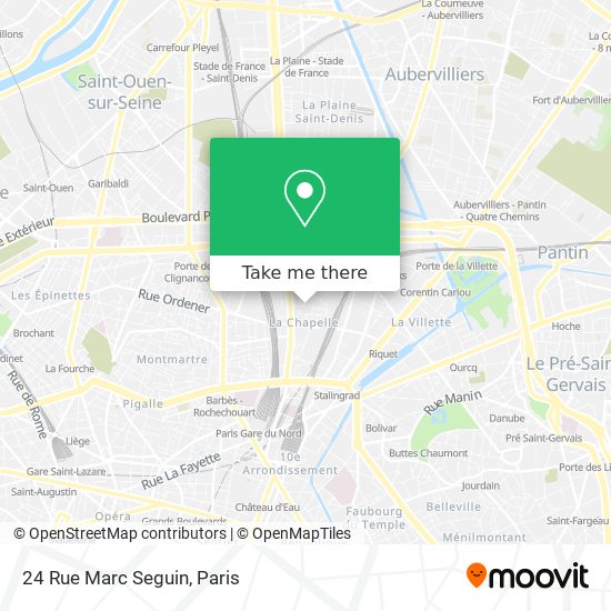 Mapa 24 Rue Marc Seguin