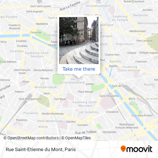 Rue Saint-Etienne du Mont map